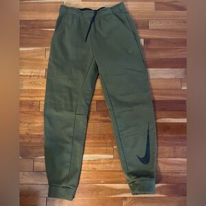Men’s Nike Green Joggers with Black Swoosh
